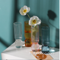 Jarrón de flores de planta de vidrio para la decoración del hogar